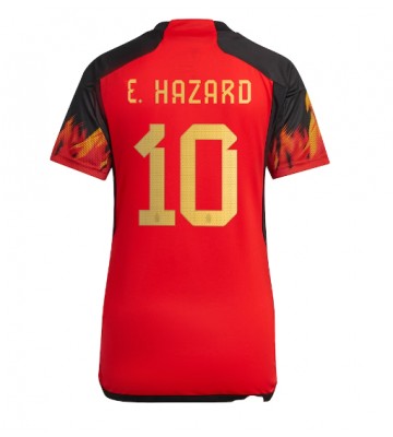 Maillot de foot Belgique Eden Hazard #10 Domicile Femmes Monde 2022 Manches Courte